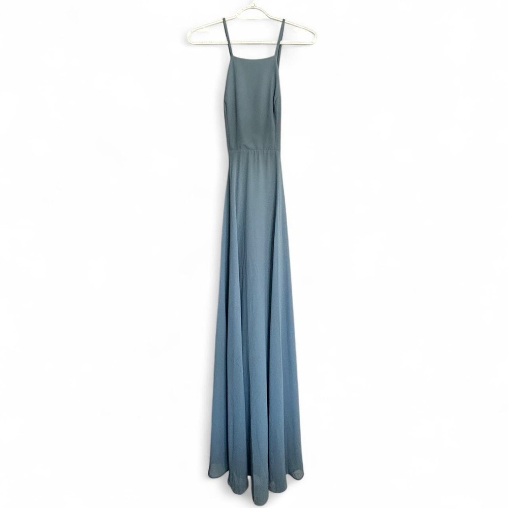 NWT Lulu’s Mythical Kind of Love Slate Blue Maxi Dress Women’s Size XS - Picture 2 of 8